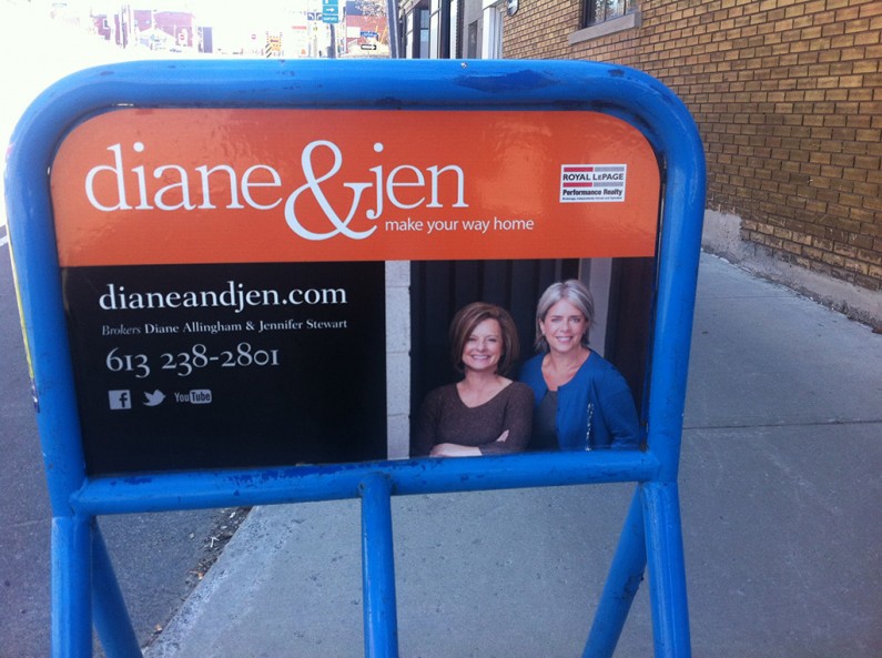 Diane & Jen street sign